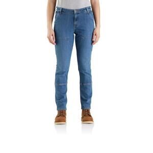 NWT Carhartt Women's Relaxed Fit Double-Front Carpenter Jeans - Linden Size 4